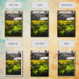 Wildflowers, Abstract Meadow, Colorful Landscape, Modern Wall Art, Framed Canvas Print, Boho Decor, Vibrant Nature, Yellow Green Art