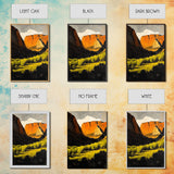 Desert Cliffs, Southwestern Art, Autumn Landscape Painting, Warm Earth Tones, Bold Canyon Decor, Nature Scenic Wall Art, Canvas Print