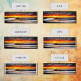 Fiery Sunset Over Ocean, Vibrant Beach Painting, Red and Yellow Sky Wall Art, Coastal Home Decor, Seascape Art, Living Room Artwork, Canvas Print