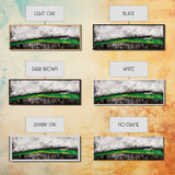 Bold Green Landscape, Abstract Horizon Art, Contemporary Nature Painting, Earthy Wall Decor, Office Wall Art, Framed Canvas Print