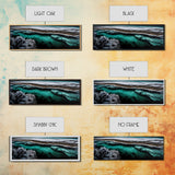 Turquoise Water Art, Ocean Aerial Painting, Coastal Abstract Print, Modern Beach House Decor, Serene Wall Art, Framed Canvas Print