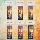 Sailboat Sunset, Cliff, Canvas Print, Vibrant Nautical Wall Art, Boho Coastal Decor, Adventure Beach House Living Room Statement