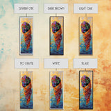 Floating Scarf, Ocean Breeze, Abstract Flow, Framed Canvas Print, colorful surreal art, modern boho wall décor, bedroom artistic nook