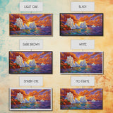 Iceberg Ocean, Sunset, Arctic, Canvas Print, Nature Wall Art, Vibrant Seascape Painting, Winter Decor Accent, Living Room Display