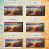 Nest Ocean, Beach, Nature, Framed Canvas Print, Desert beach art, boho coastal nature scene, calming fall tones, living room wall decor
