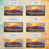 Sunset Ridge, Ocean Breeze, Autumn Mountains, Canvas Print, Warm Fall Wall Art, Rustic Living Room, Earthy Nature Artwork