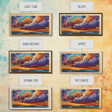 Sunset Sky, Ocean, Dreamscape, Canvas Print, colorful wall art, dreamy cloudscape, living room decor, vibrant fantasy atmosphere