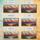 Tropical Beach, Clouds, Canvas Print, Colorful coastal beach artwork with dramatic clouds and waves, Bathroom Wall Art, coastal style