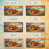 Lobster Beach, Vibrant, Framed Canvas Print, Nautical Coastal Art, Living Room Wall Decor, Tropical Lobster Painting, Bold Ocean Art