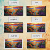 Sunset, Ocean Flowers, Nature Wall Art, vibrant landscape Canvas Print, tropical sunset décor, colorful coastal living room wall art