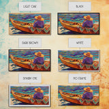 Boat Fisherman, Serene, Waters, Canvas Print colorful coastal life art Office Wall Art tropical ocean boho decor relaxed living