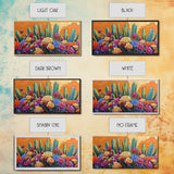 Cactus Flower, Bloom, Garden, Framed Canvas Print desert botanical artwork Kitchen Wall Art boho floral art vibrant home accent