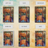 Forest Reflections, Tranquil, Trees, Canvas Print peaceful landscape art, serene nature wall decor, cabin bathroom art, rustic boho style