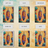 Bold Feather, Boho, Tropical, Colorful Framed Canvas Print, Eclectic Bedroom Wall Art, Boho Style Decor, Vibrant Southwest Wall Hanging