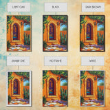 Spanish Doorway Scene, Rustic Home Art, Desert Vibes, Warm Entryway Decor, Framed Canvas Print, Southwestern Kitchen Wall Art