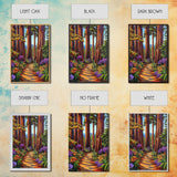 Forest Trail Trees, Nature, Canvas Print enchanted forest path wall art, redwoods hiking trail decor, Living Room Wall Art, boho vibes