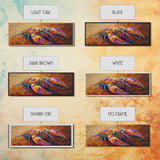 Lobster Art, Bold Seafood, Nautical Kitchen, Coastal Colors, Canvas Print, Dining Room Wall Art, Beach House Decor, Vibrant Sea Life Painting