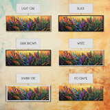 Tropical Leaves, Jungle Garden, Sunset Foliage, Kitchen Decor, Canvas Print, Bright Botanical Art, Vibrant Plant Wall Art