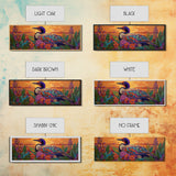 Sunset Bird, Floral Loon, Vibrant Nature, Colorful Wildlife, Canvas Print, cabin wall art, rustic boho art, birdwatcher gift