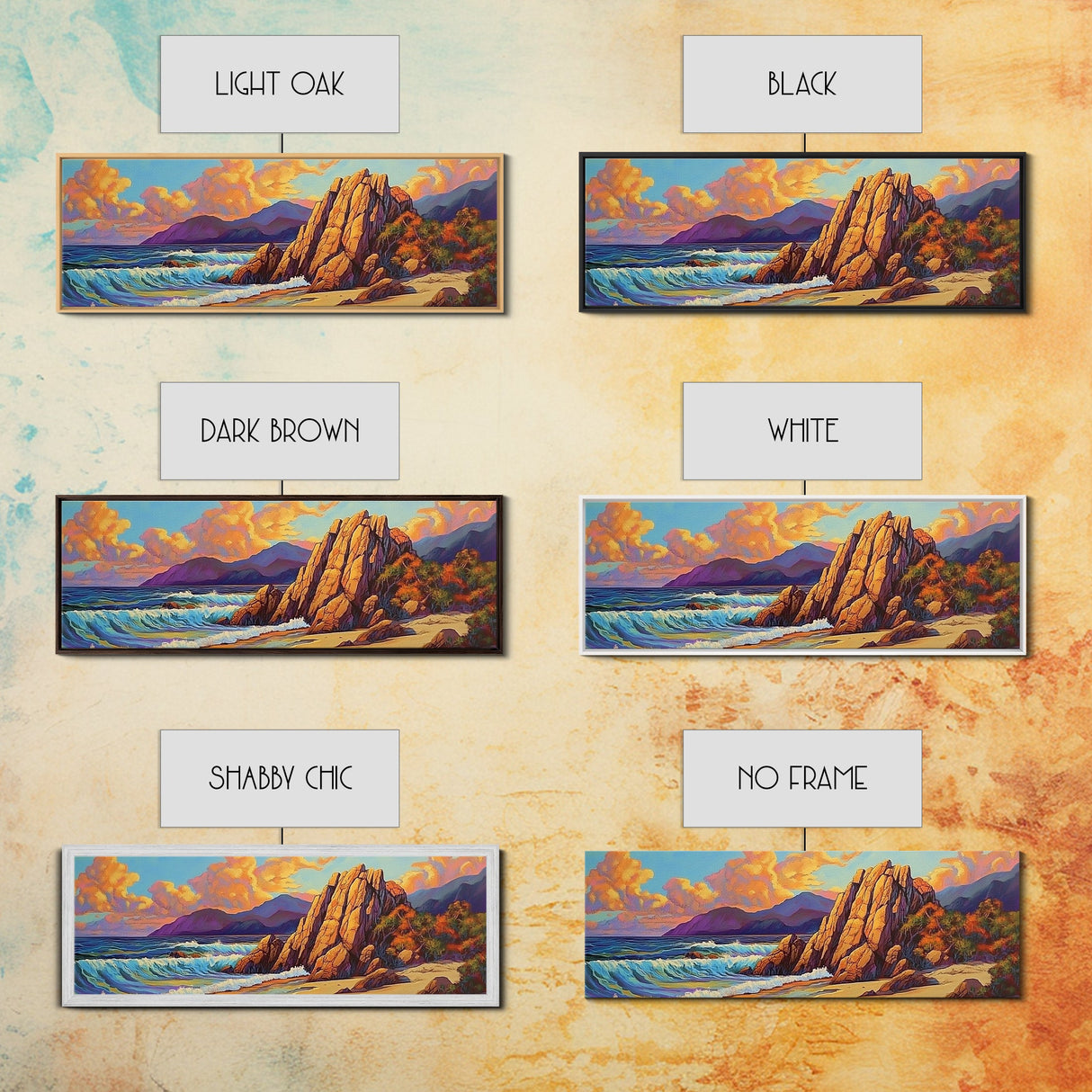 Coastal Rocks, Ocean Cliffs, Sunset Clouds, Canvas Print, Bold Seascape Wall Art, Living Room Fall Decor, Nature Inspired Aesthetic