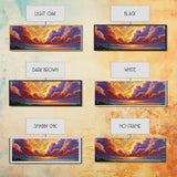 Sunset Cloudscape, Vibrant Sky Painting, Dramatic Evening Art, Framed Canvas Print, Moody Landscape Wall Art, Autumn Bedroom Decor
