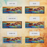 Surfer Girl, Ocean Energy, Tropical Vibes, Boho Style, Canvas Print, Teen Room Wall Art, Coastal Decor, Vibrant Summer Surf Artwork