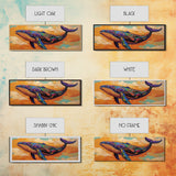 Colorful Whale Art, Ocean Animal, Abstract Sea Life, Nautical Decor, Canvas Print, Coastal Nursery Wall Art, Boho Sea Creature