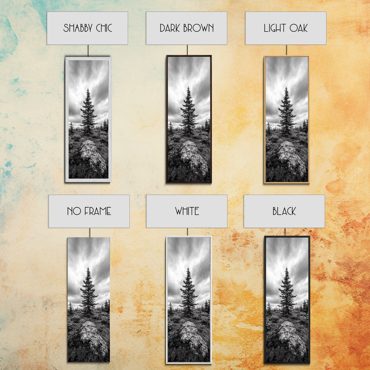 Lone Pine Tree, Forest Mood, Wilderness Art, Framed Canvas Print, Minimalist Wall Decor, Cabin Art, Neutral Fall Tones, Nature Lover Gift