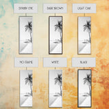Coastal Palm Trees, Tropical Minimalist Print, Modern Beach Decor, Neutral Wall Art, Framed Canvas Print, Dining Room Summer Vibe