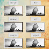 Desert Rock Tower, Surreal Landscape, Modern Nature Art, Canvas Print, Black and White Office Decor, Minimalist Style Piece, Bedroom Wall Art