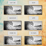 Ocean Wave Art, Coastal Decor, Heart Wave Wall Art, Black and White Photography, Canvas Print, Beach Bathroom, Surf Vibes, Minimalist Surf Home