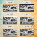 Coastal Tree Cliff, Ocean Breeze Scene, Scenic Nature Vibes, Framed Canvas Print, Boho Bedroom or Serene Living Room Wall Art