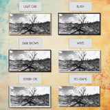 Barren Tree Landscape, Post Fire Terrain, Dystopian Forest Scene, Survival Mood, Canvas Print, Office Wall Art, Dark Nature Decor