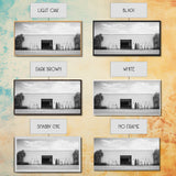 Surfboards, Beach Garage, Modern Coastal, Ocean Style, Framed Canvas Print, surf shack decor, teen room wall art, minimalist beach art