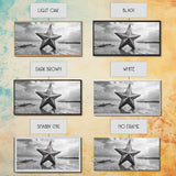 Weathered Star Sculpture, Coastal Symbol, Beach Art, Framed Canvas Print, Americana Wall Art, Entryway Decor, Rustic Beach House