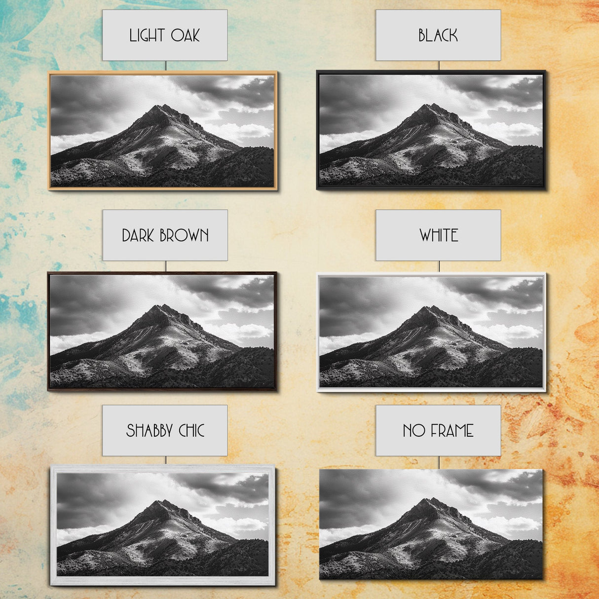 Mountain Peak, Majestic Range, Moody Skies, Canvas Print, Wilderness Wall Art, Cabin Decor, Adventure Style, Nature Inspired Room