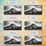 Mountain Peak, Majestic Range, Moody Skies, Canvas Print, Wilderness Wall Art, Cabin Decor, Adventure Style, Nature Inspired Room