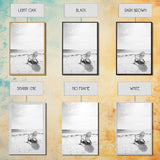 Beach Chair, Coastal Calm, Empty Shoreline, Canvas Print, Minimalist Wall Art, Beach House Decor, Serene Ocean Photography