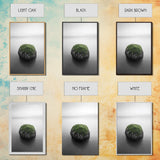 Moss Rock Minimal, Green Accent Art, Coastal Zen Decor, Framed Canvas Print, Modern Neutral Room, Nature Wall Aesthetic