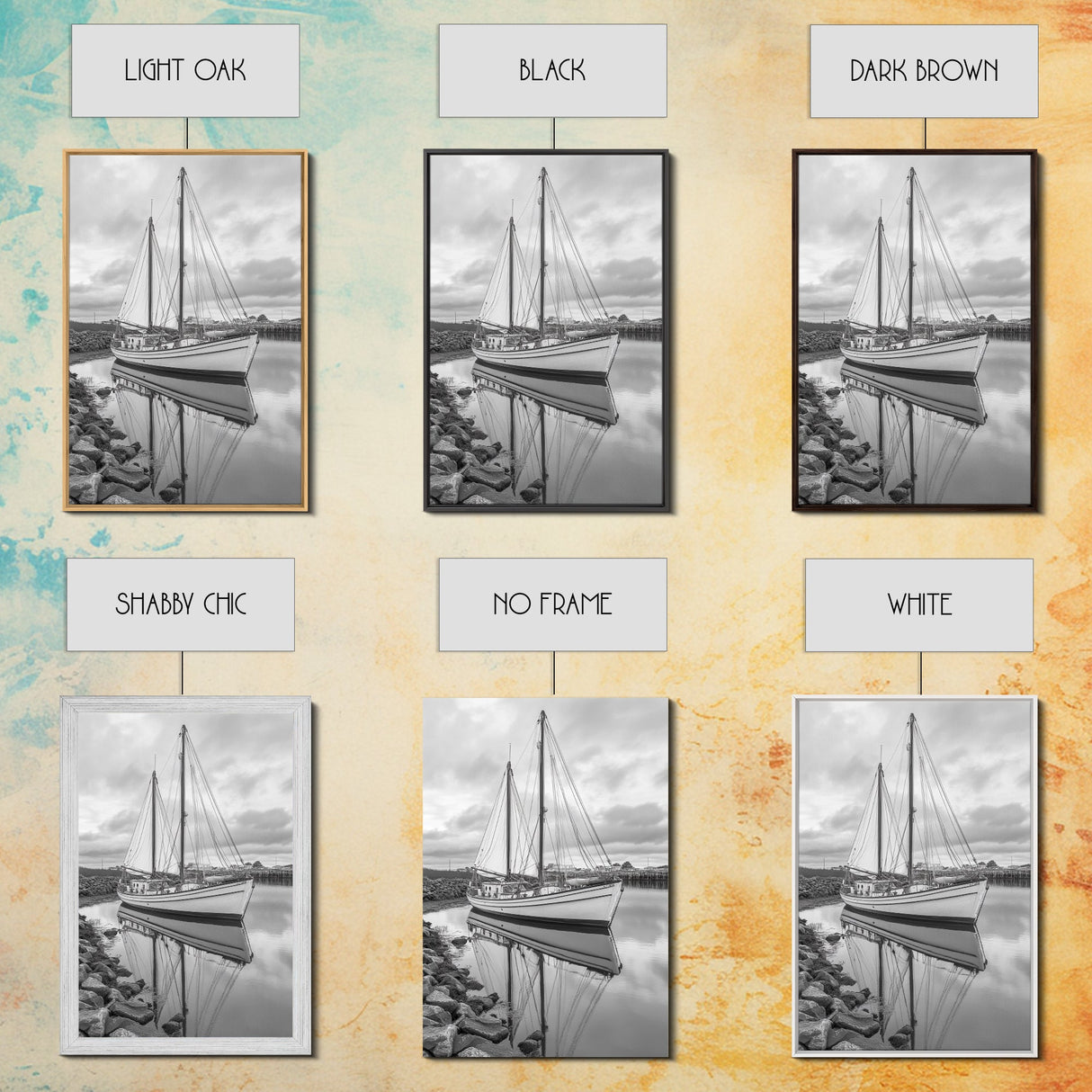 Sailboat Reflection, Harbor Calm, Nautical Scene, Canvas Print, Coastal Wall Art, Beach House Decor, Ocean Photography, Bathroom Art