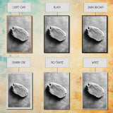 Primitive Rock, Shadow Texture, Minimal Earth Tone, Framed Canvas Print, Zen Wall Art, Office Decor, Neutral Modern Aesthetic