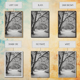 Snowfall Trees, Winter Forest, Nature Pathway, Canvas Print, Holiday Season Decor, Cozy Living Room or Cabin Wall Art