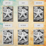 Starfish Closeup, Coastal Shell, Beach Texture, Framed Canvas Print, Bathroom or Ocean Nursery Decor, Minimal Beach Art