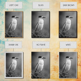 Coastal Bird Portrait, Black White Art, Nature Print, Minimalist Style, Living Room Wall Decor, Framed Canvas Print, Beach House Art