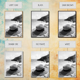 Beach Hat Closeup, Seaside Fashion, Coastal Breeze, Relaxed Mood, Framed Canvas Print, Minimalist Beach Art, Summer Home Decor