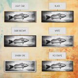Floating Fish, Surreal Ocean, Realistic Scales, Sky Scene, Framed Canvas Print, Nautical Wall Art, Coastal Decor, Fishing Cabin Aesthetic