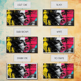 Barbed Beauty, Pop Art Woman, Bold Portrait, Emotional Wall Decor, Framed Canvas Print, Bedroom Wall Art, Modern Graffiti Style, Urban Pop