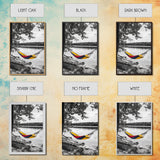 Hammock Lake Scene, Peaceful Nature Art, Fall Outdoors, Relaxed Escape, Framed Canvas Print, boho decor, bedroom art, cozy wall print