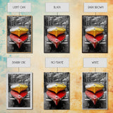 Stacked Kayaks, Red and Yellow, Forest Wall Art, Canvas Print, Adventure Photography, Outdoor Cabin Decor, Fall Travel Vibes