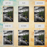 Wild Bloom, Yellow Flower, Driftwood and Grass, Moody Beach Scene, Framed Canvas Print, Autumn Wall Art, Nature Decor, Cozy Home Accent